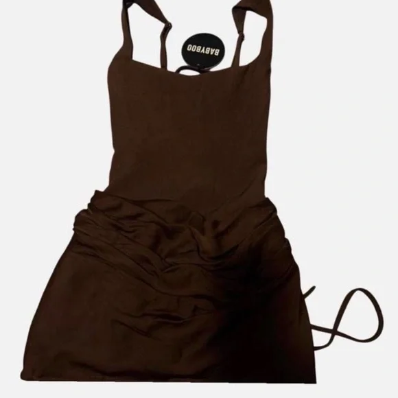 mini dress with fur trim Faux Fur Trim Strapless Mini Dress